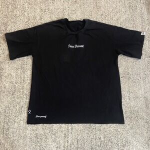 True Descent Men's LARGE Black T-Shirt Athleisure Gym Streetwear Short Sleeve